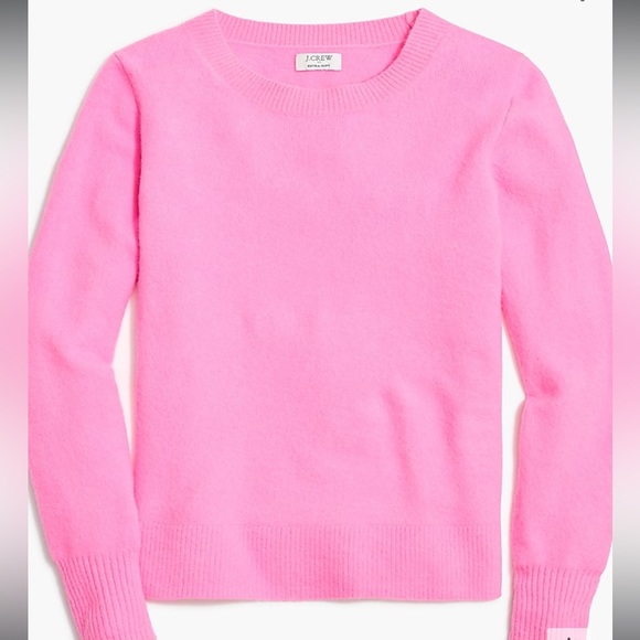Hot pink crew neck sweater Clearance